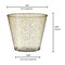 Clear with Gold Glitter Round Disposable Plastic Party Cups - 9 Ounce (240 Cups)